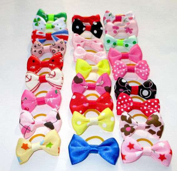20PCS/Lot Assorted Pet Hair Bows