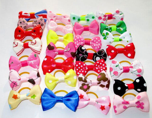 20PCS/Lot Assorted Pet Hair Bows